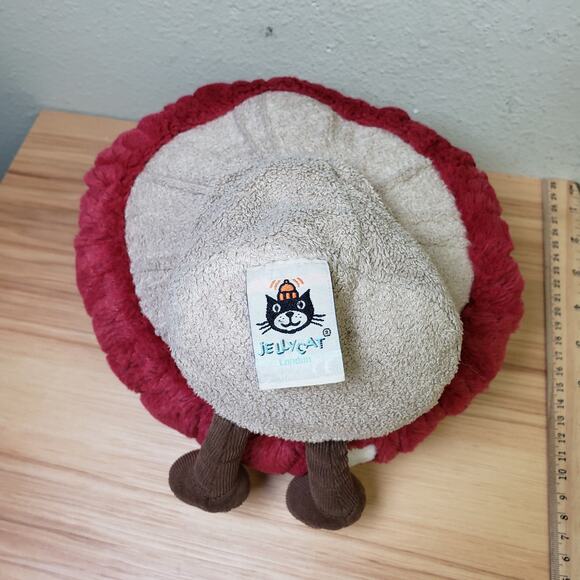 Jellycat Amuseables Mushroom Plush Red Beige Dot Toadstool Stuffy Retired Rare - Picture 5 of 7